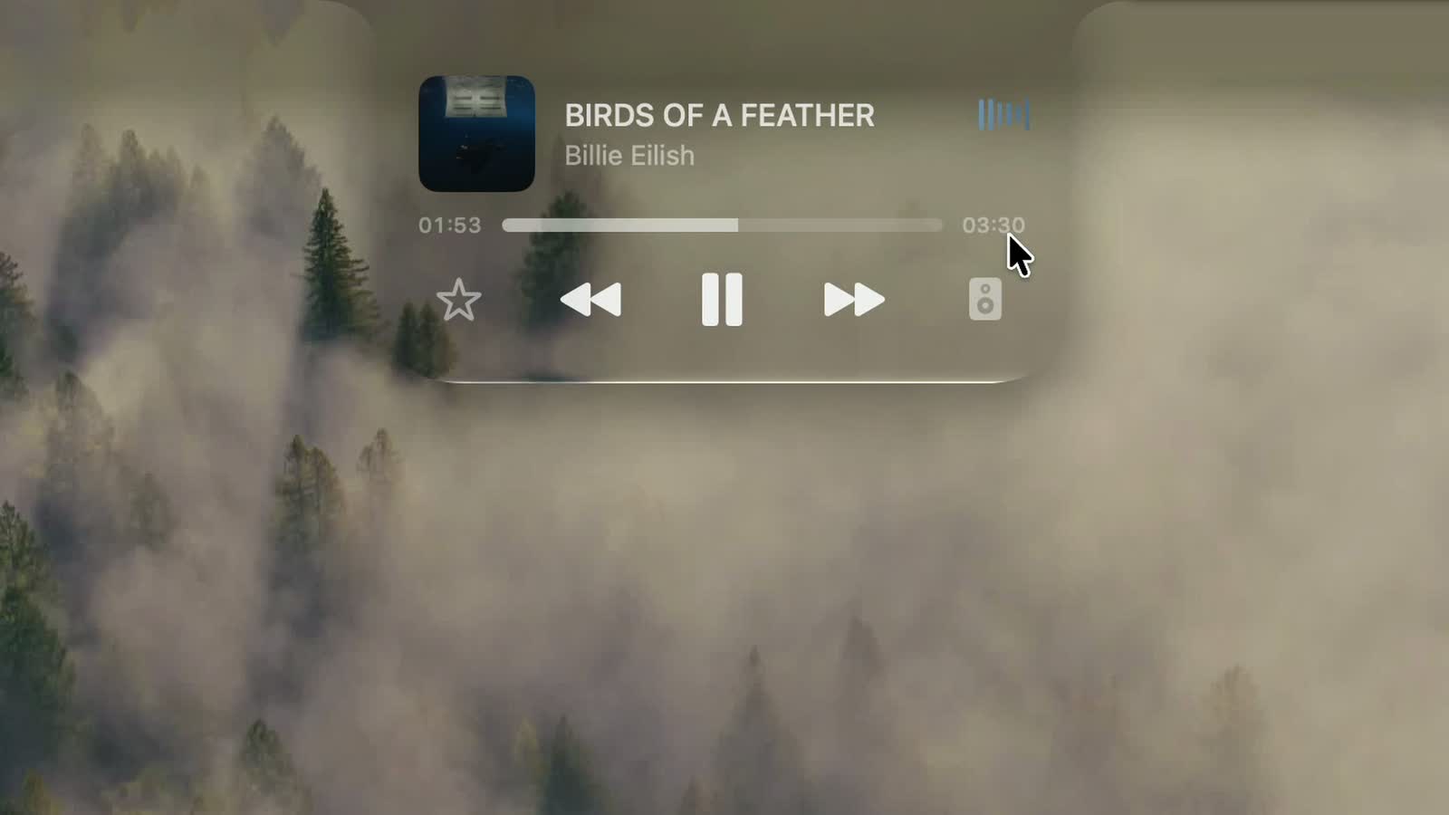 The music player in the Glass Dark finish.